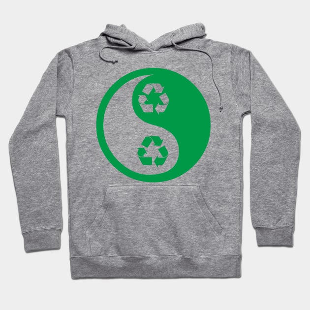 Yin Yang Recycle Hoodie by oddmatter